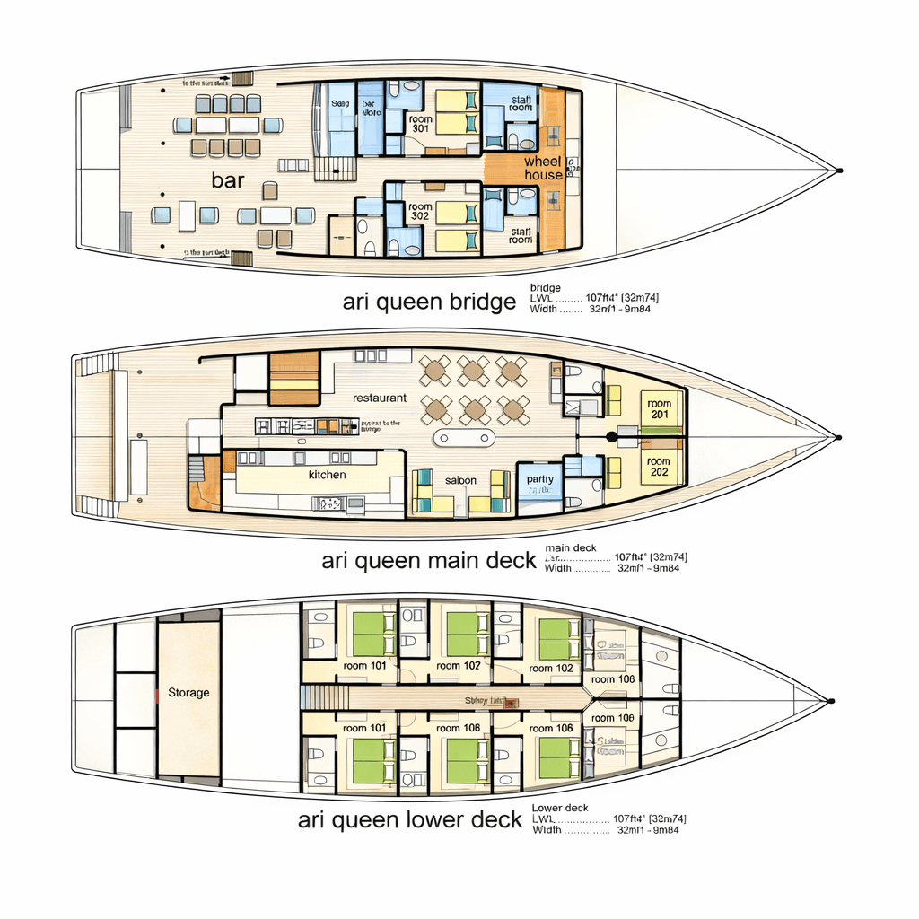 Ari Queen Deck Floor Plan